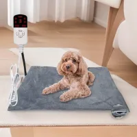 Alfombrilla térmica de 45 x 70 cm para gatos y perros, 9 niveles de temperatura, cojín lavable, manta térmica para mascotas, regalo