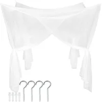 Mosquitera de 190 x 210 x 240 cm, apta para camas dobles e individuales; incluye accesorios y cortina mosquitera.