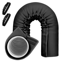 Manguera para aire acondicionado portátil, manguera aislada para aire acondicionado portátil, accesorios para aire acondicionado, color negro.