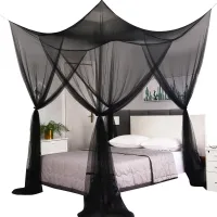 Mosquitera, 190*210*240 cm, apta para camas dobles e individuales, incluye accesorios y cortina mosquitera, color negro.