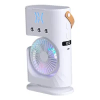 Ventilador portátil para camping, ventilador de escritorio, capacidad de 500 ml, ventilador para refrescar el dormitorio.