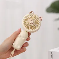 Mini ventilador plegable, portátil y bonito, con 3 velocidades de viento, perfecto para uso en exteriores - blanco