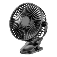 Ventilador de escritorio, mini ventilador con clip, pequeño ventilador usb de 1200 mah, silencioso, portátil, recargable, potente.