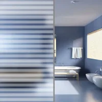Lámina esmerilada para ventanas de 90 cm x 5 m – pvc autoadhesivo a rayas – protege la privacidad – fácil de aplicar y quitar