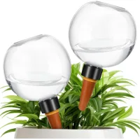 Regaderas de plástico autocebantes, sistema de riego por goteo para plantas de interior, juego de 2