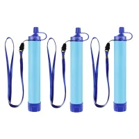 Kit portátil de filtro de supervivencia para exteriores, preparación de emergencia para acampar y hacer senderismo, 3 piezas.