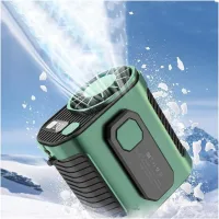 Ventilador portátil para exteriores, ventilador de cintura: ventilador usb portátil con clip para cinturón y batería de larga duración — ideal green