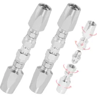 Kit de reparación de manguera hidráulica de 1/4 (2 piezas), repuestos reutilizables para mangueras de 1/4 de diámetro interior