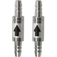 2 válvulas antirretorno de acero inoxidable, válvula antirretorno unidireccional de acero inoxidable para línea de co2 de 4 mm