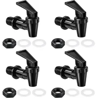 Juego de 4 grifos dispensadores de agua de 3/4 (18 mm) - grifo de vinagrera de plástico pp para dispensador de bebidas, repuesto para fuente de agua