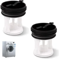 2 filtros de pelusa de repuesto para lavadoras multimarca, filtro de pelusa de alta eficiencia, protección óptima