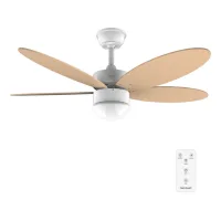 Ventilador de techo - Cecotec EnergySilence Aero 4260 Orange Expert, 40 W, Motor DC, 42”, Luz LED, 6 velocidades, Mando a distancia,