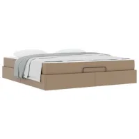 Estructura De Cama Con Colchón Otro 2 Pcs Canela Pvc Vidaxl