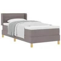 Cama Tipo Box Spring Con Colchón Taupé 200 X 100 Cm Tela Vidaxl