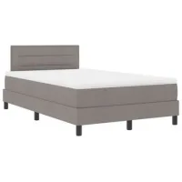 Cama Tipo Box Spring Con Colchón Taupé 120 X 190 Cm Tela Vidaxl