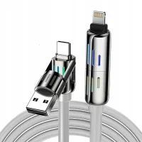 Cable Usb Tipo C Blitzwolf De 1,2 M, Color Gris, 1 Unidad.