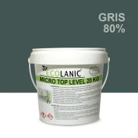 Microlanic microcemento autonivelante decorativo monocomponente en polvo. apto para interiores y exteriores 05 gris 80%