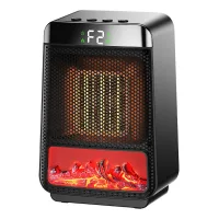 Calefactor portátil de interior - calefacción rápida ptc - con luz - para dormitorios, oficinas y camping