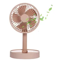 Ventilador de viaje mini plegable ajustable y recargable por usb te-b0336