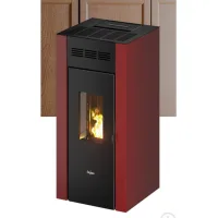Estufa de pellet 'elane 9' color rojo
