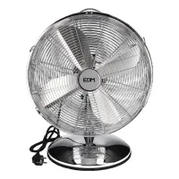 Ventilador de sobremesa cromado potencia: 60w aspas: ø40x55cm edm