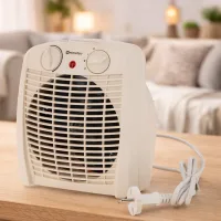 Leduni calefactor electrico de 2000w blanco, 3 modos, 20 m², ultra silencioso de 20x14x23hcm