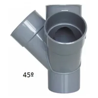 Derivacion doble escuadra pvc 125-45º