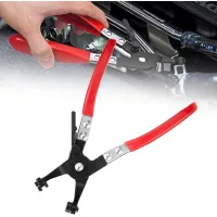 Alicates para abrazaderas de manguera rectas, herramienta de reparación automotriz para mangueras de agua, abrazaderas giratorias tipo anillo y plana