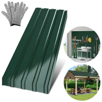36x chapas onduladas grecadas para tejado, tôles trapézoïdale tôles tôle 0,25 mm, 115x45cm = 18m², vert