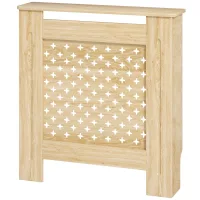 Cubierta de radiador de mdf para salón, dormitorio o pasillo, 78 x 19 x 82 cm, roble.