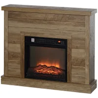 Chimenea eléctrica de 1800 w con efecto llama, mando a distancia y temporizador semanal para un salón de 30 m² (leña).