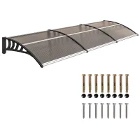 Auvent de porte d'entrée bord en aluminium contre la pluie et uv