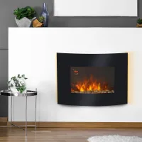 Chimenea eléctrica mural con calefacción y llama led.