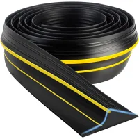 Tira de sellado de goma para puerta de garaje, a prueba de lluvia, aislamiento térmico y polvo, se puede cortar libremente a medida (negro, 300cm)