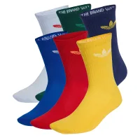 ADIDAS ORIGINALS Calcetines 'Trefoil Cushion'  azul / azul pastel / azul oscuro / amarillo / pino / rojo