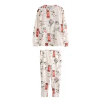 Next Pijama  beige claro / albaricique / blanco