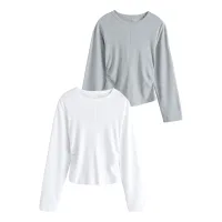 Next Camiseta  gris / blanco