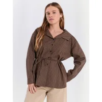 NORR Camiseta ' Augusta '  marrón oscuro