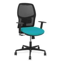 Silla Alfera Sincro Malla Negra Bali Turquesa Brazo Regulable