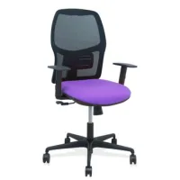Silla Alfera Sincro Malla Negra Bali Lila Brazo Regulable