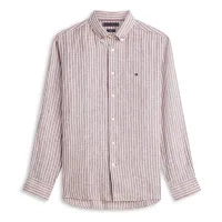 TOMMY HILFIGER Camisa  marrón / blanco