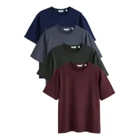 Next Camiseta  navy / gris oscuro / verde oscuro / rojo vino