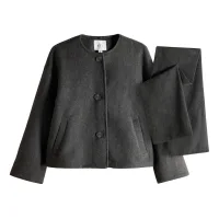 The Set Chaqueta de entretiempo  gris moteado