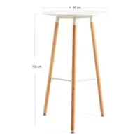 Essenza Mesa Nera Alta 60 Cm - Blanco