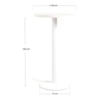 Essenza Mesa Alta Redonda Tunka 60 Cm - Blanco