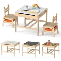 Mesa Y Silla Infantil 4 En 1 Costway (robot)