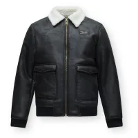 INDICODE JEANS Chaqueta de entretiempo 'Vestmoon'  negro / blanco
