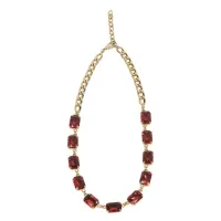 Addicted2 Cadena 'Pax collana placcata oro con cristalli Swarovski rossi'  oro / rojo oscuro