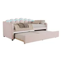 Sofá Cama, Diván De 90x200 Cm Con Cama Plegable, Sofá Cama, Cama Individual (sin Colchón), Terciopelo, Luz Ambiental Que Cambia De Color, Control Remoto, Estilo Minimalista, Rosa