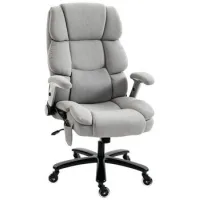Silla De Oficina Con Soporte Lumbar Para Airbag, Silla De Escritorio Con Reposabrazos Plegables, Muelles Ensacados, Gris Claro